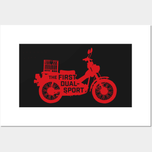 The First Dual-Sport Motorcycle (Red) Posters and Art